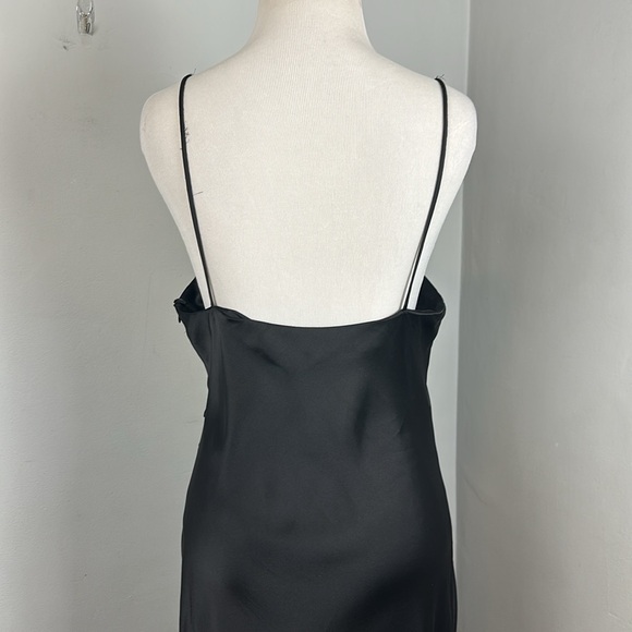 Zara Satin Slip Dress in Black Sz M LBD/ NYE✨ - Picture 13 of 16